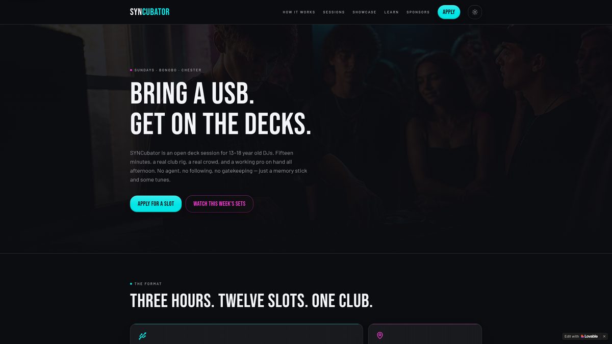 syncubator website