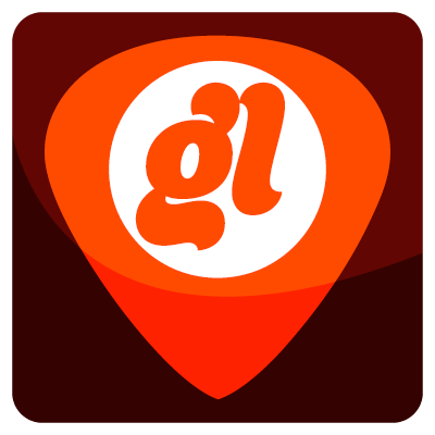 giglocal location-pin icon with orange pin and white gl lettering